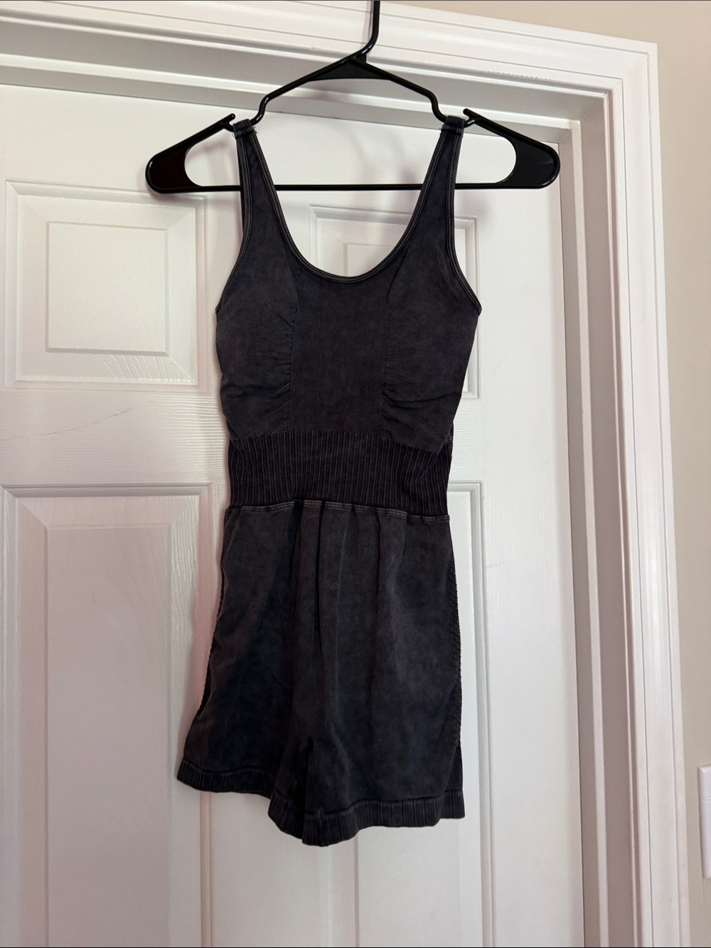Black Tank One-Piece Romper
